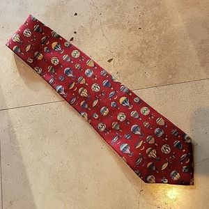 Christian Dior Red Ballons Silk Tie
